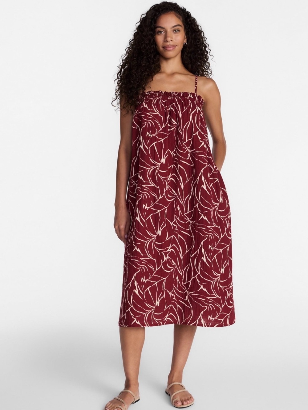 Time and Tru Women’s Large 12-14 Floral Maxi Dress Vacation Resort Boho NWT